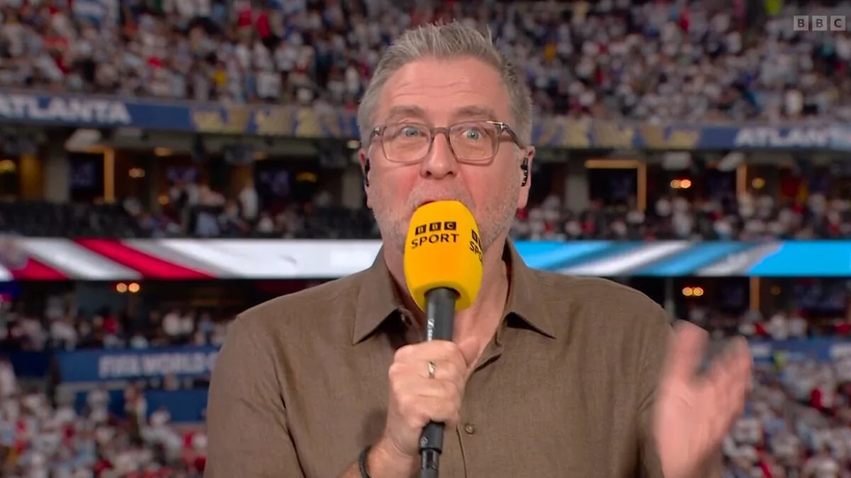 Mark Chapman jokes about Gary Lineker during England v Argentina coverage